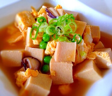 【簡単】高野豆腐と卵の中華煮
